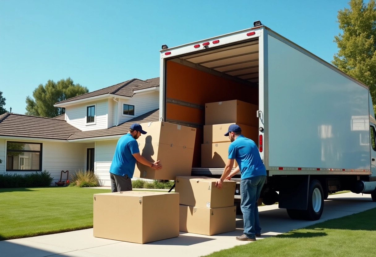 déménagement  cartons